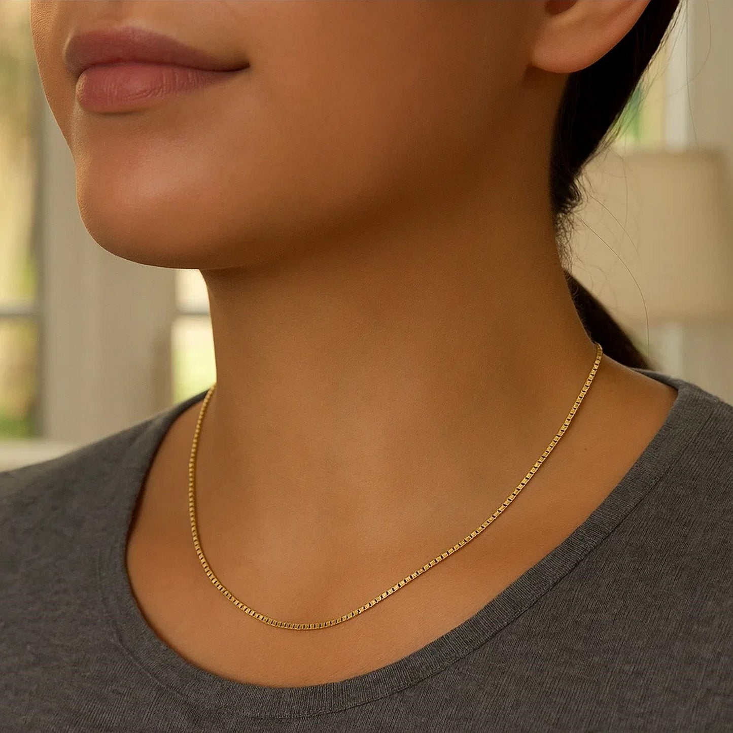 14k Yellow Gold Classic Box Chain (0.60 mm)