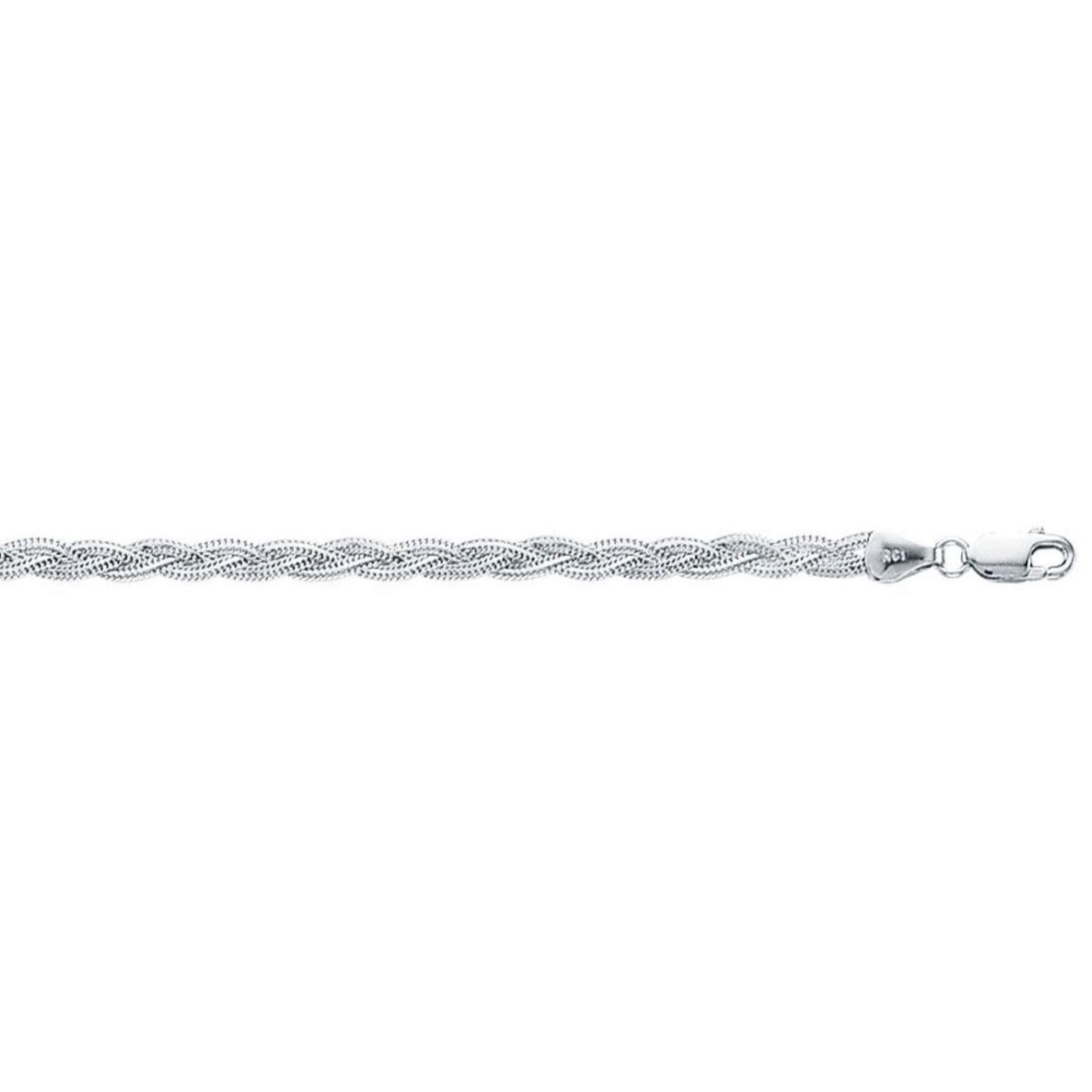 14k White Gold Braided Bracelet (3.50 mm)