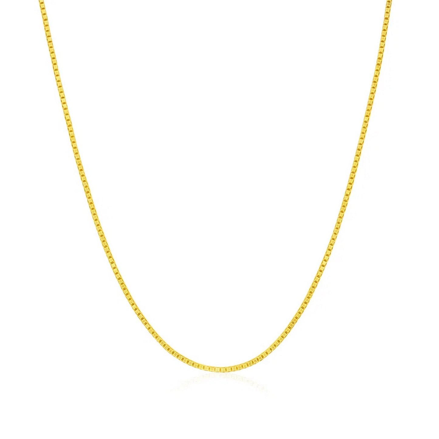 14k Yellow Gold Classic Box Chain (0.75 mm)