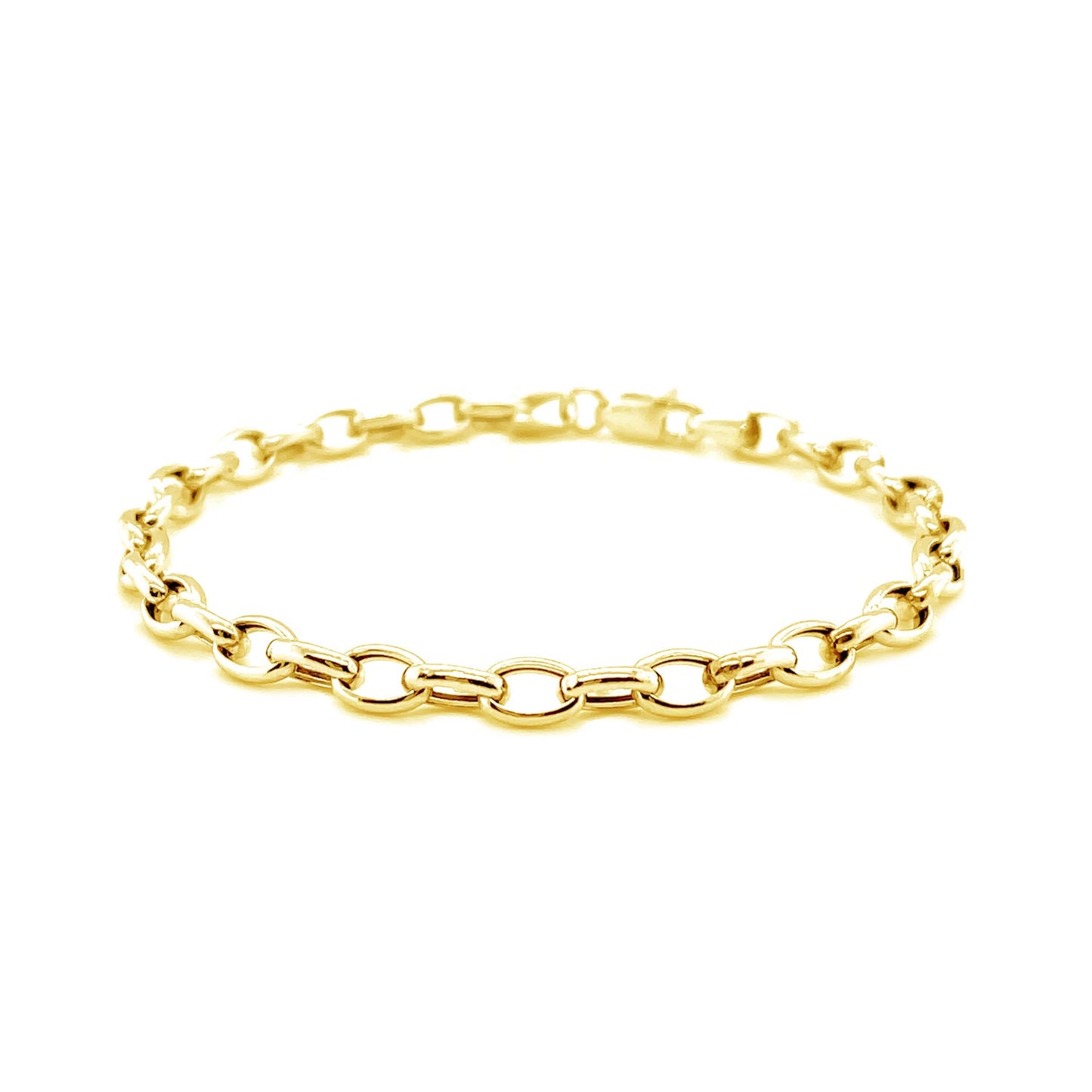 14k Yellow Gold Oval Rolo Bracelet (4.60 mm)