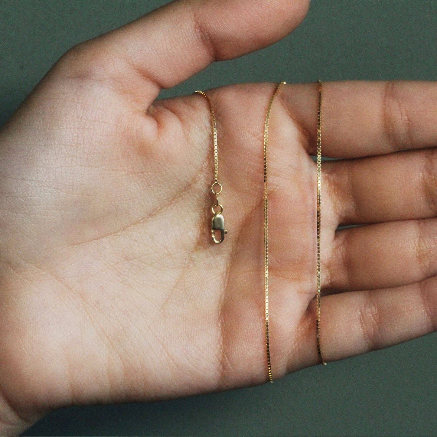 10k Yellow Gold Classic Box Chain (0.78 mm)
