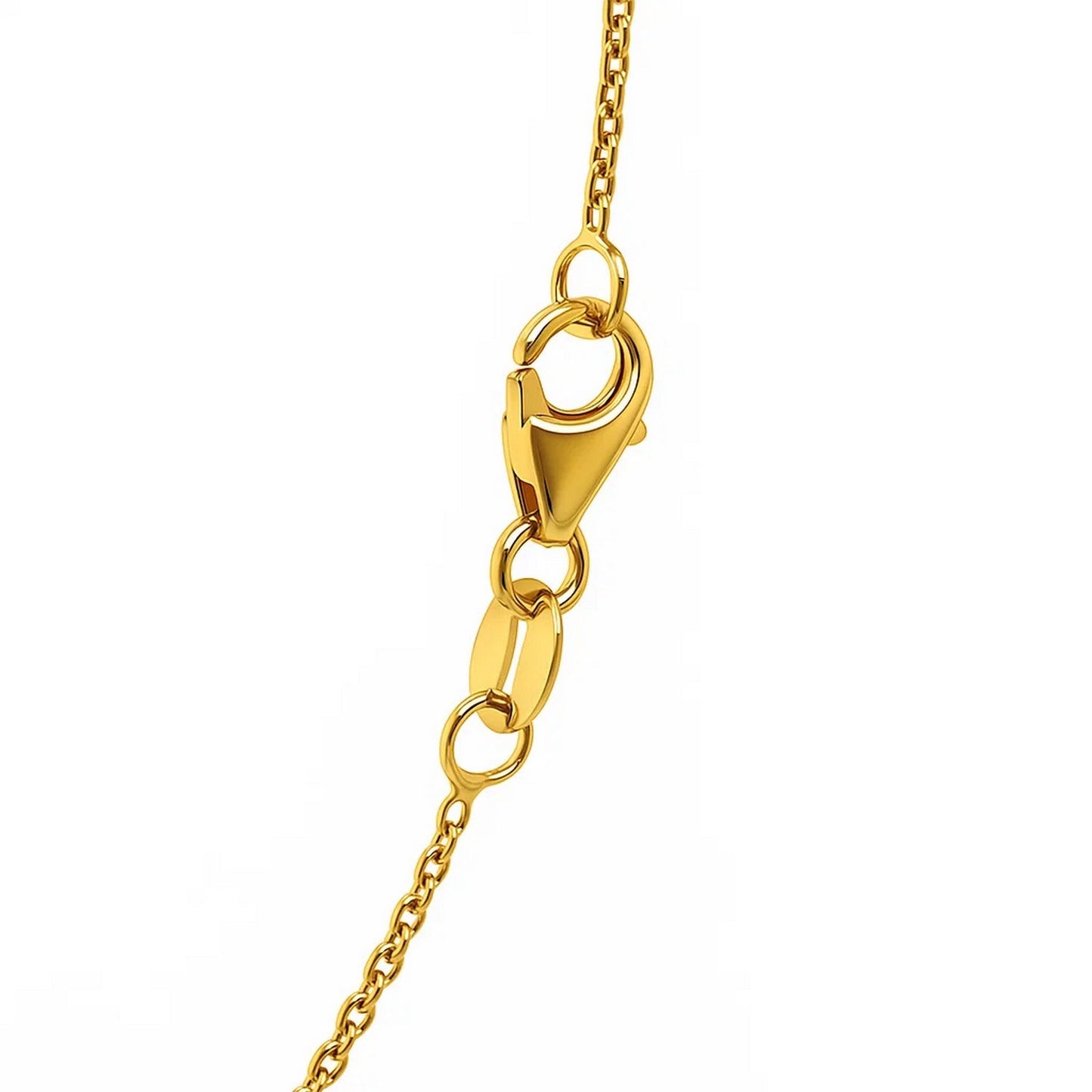 14k Yellow Gold Round Cable Link Chain (1.10 mm)