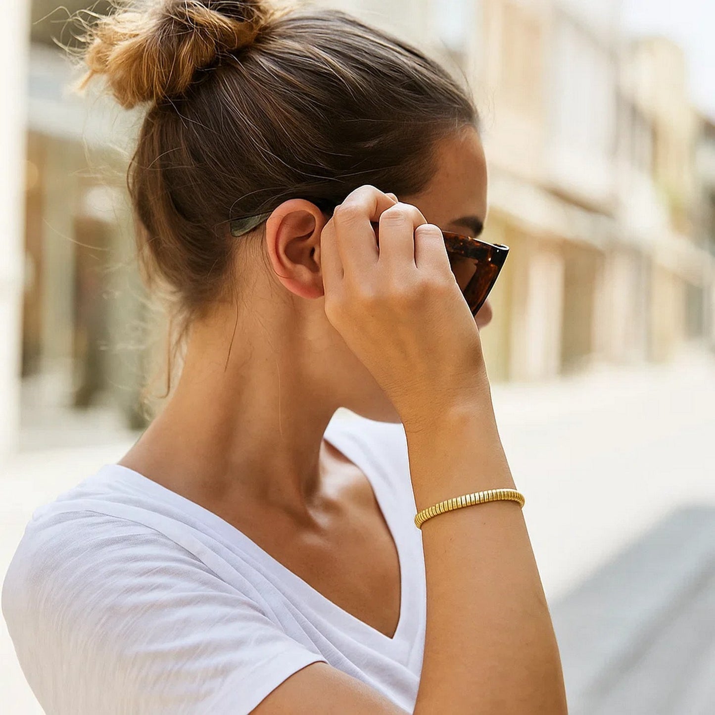 Tubogas Bracelet in 14K Yellow Gold (5.00 mm)