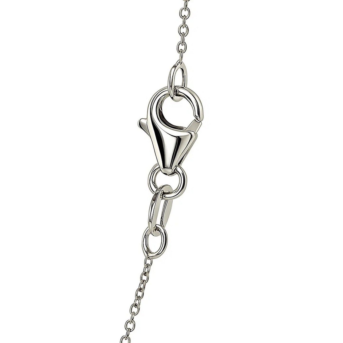 14k White Gold Oval Cable Link Chain (0.85 mm)