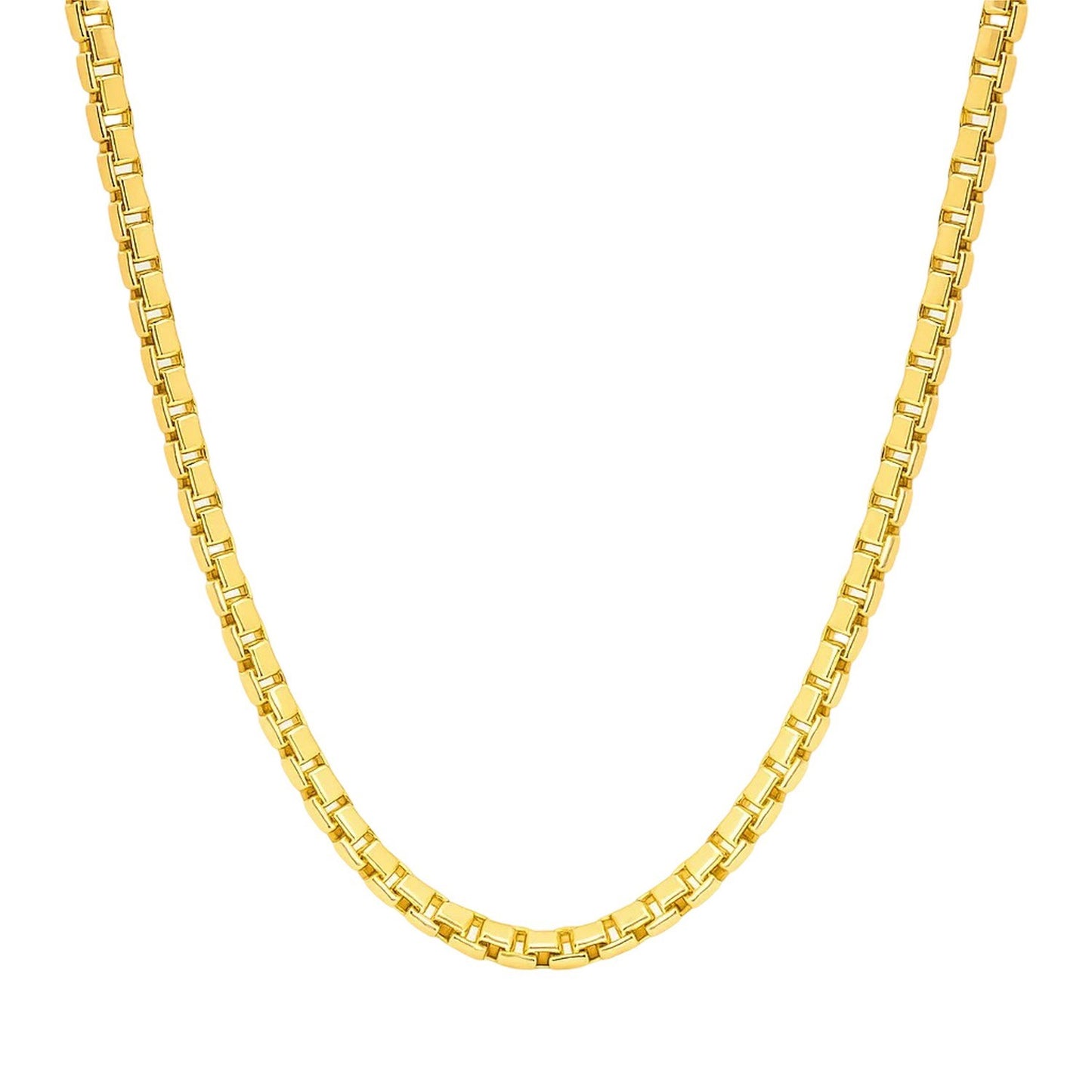14k Yellow Gold Semi Solid Box Chain (2.5 mm)