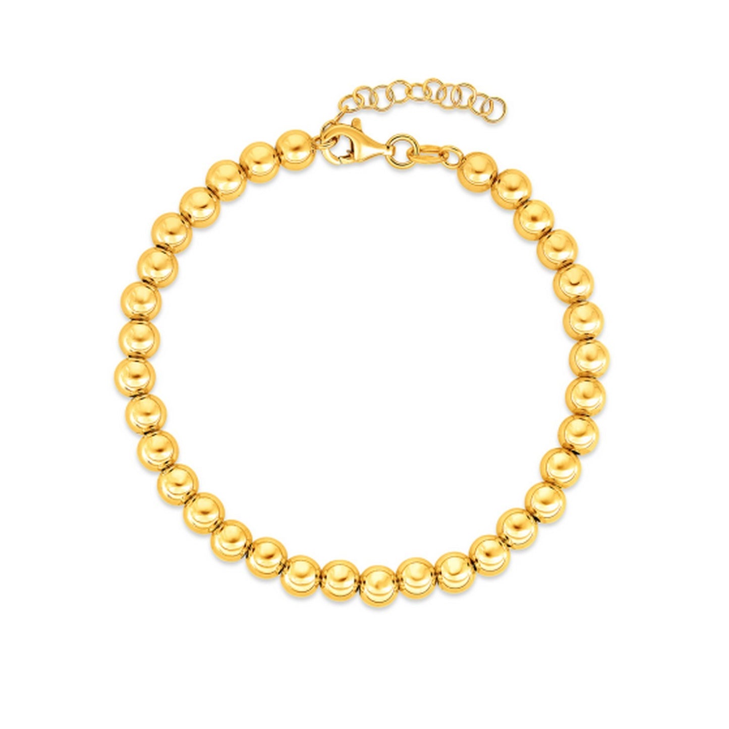 14k Yellow Gold Bead Bracelet (4.00 mm)