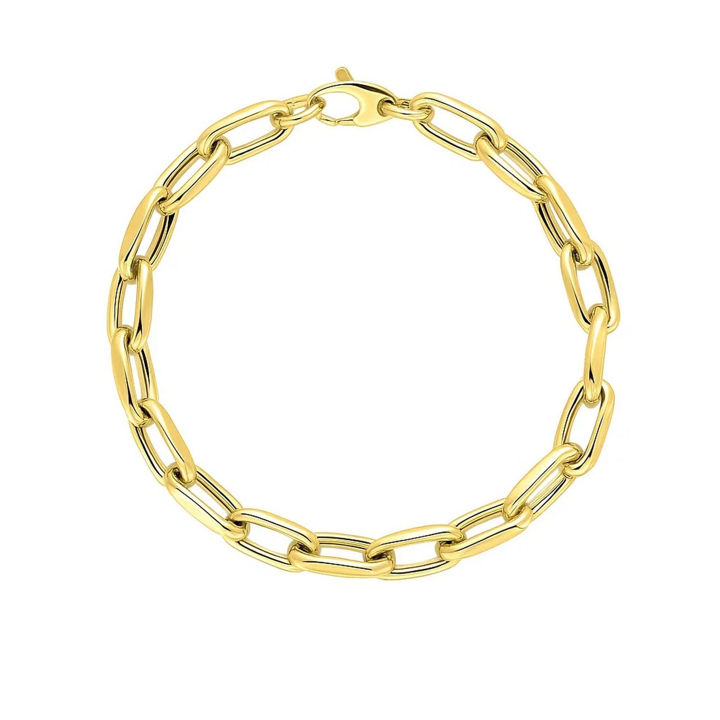 14k Yellow Gold French Cable Link Bracelet (6.00 mm)
