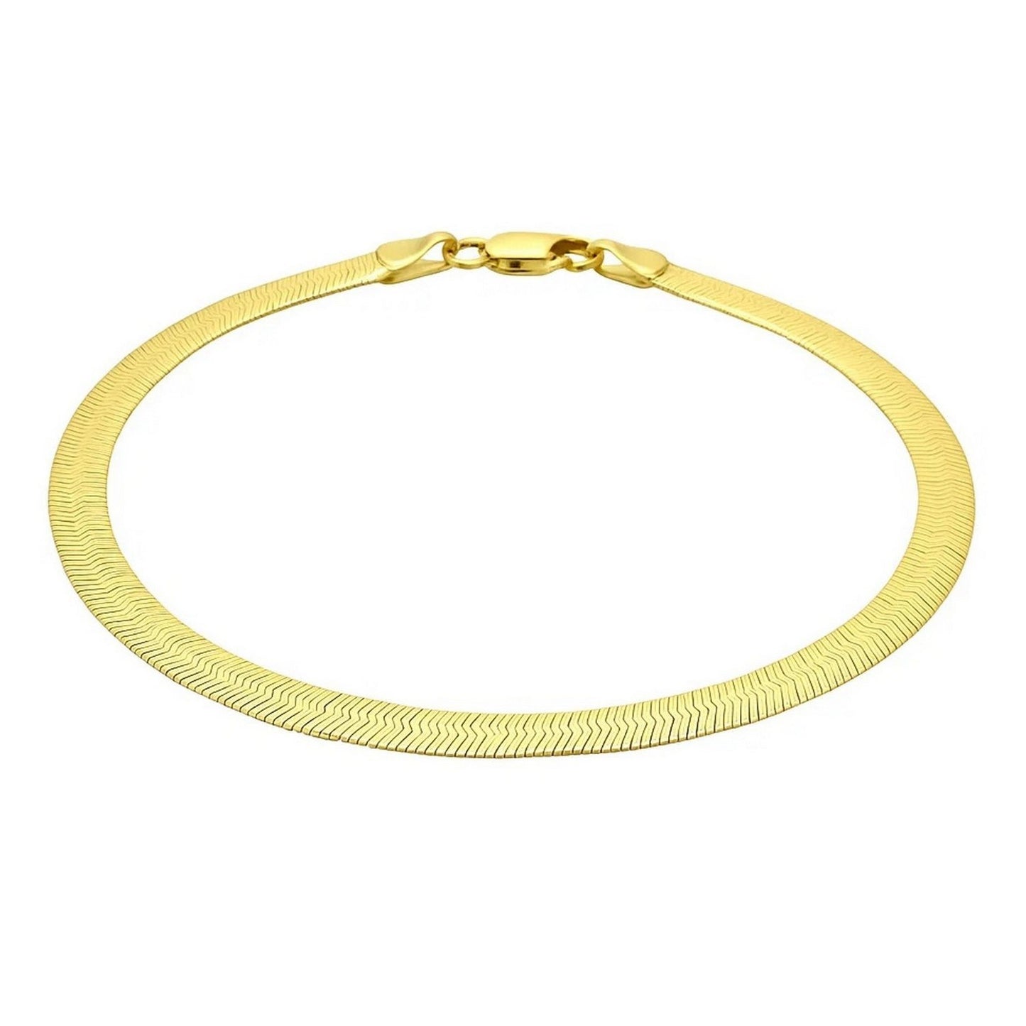 14k Yellow Gold Super Flex Herringbone Bracelet (3.80 mm)