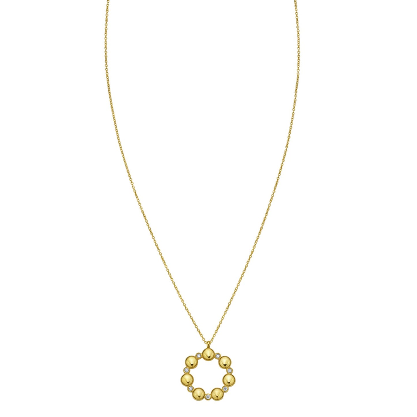14K Yellow Gold Diamond Cut Cable Chain Necklace