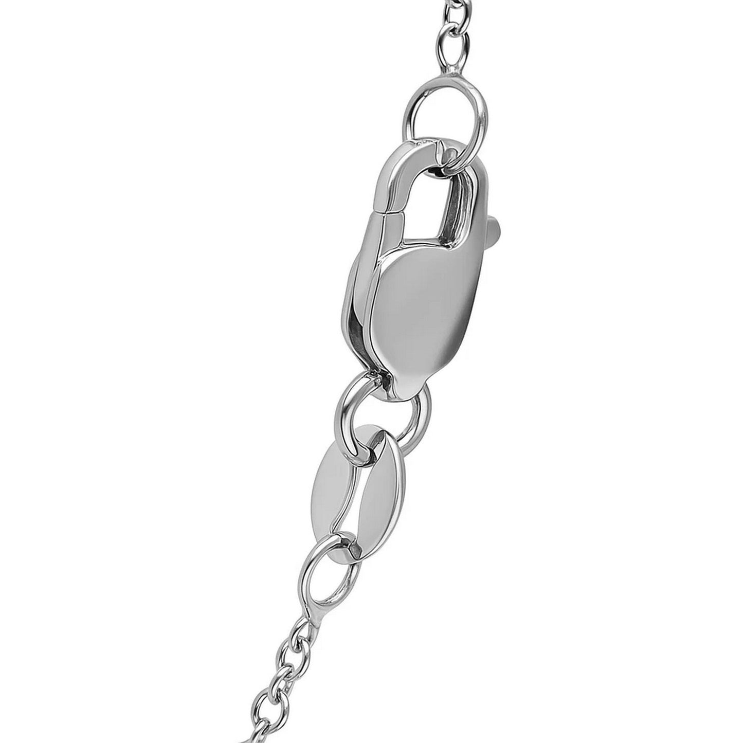 14k White Gold Round Cable Link Chain (1.30 mm)