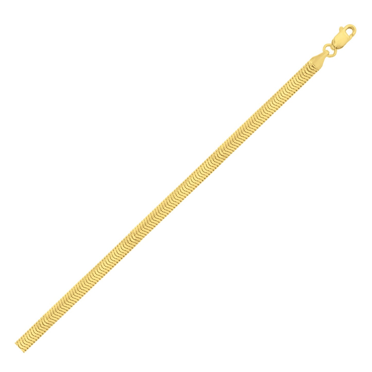 14K Yellow Gold Oval Snake Chain (4.40 mm)