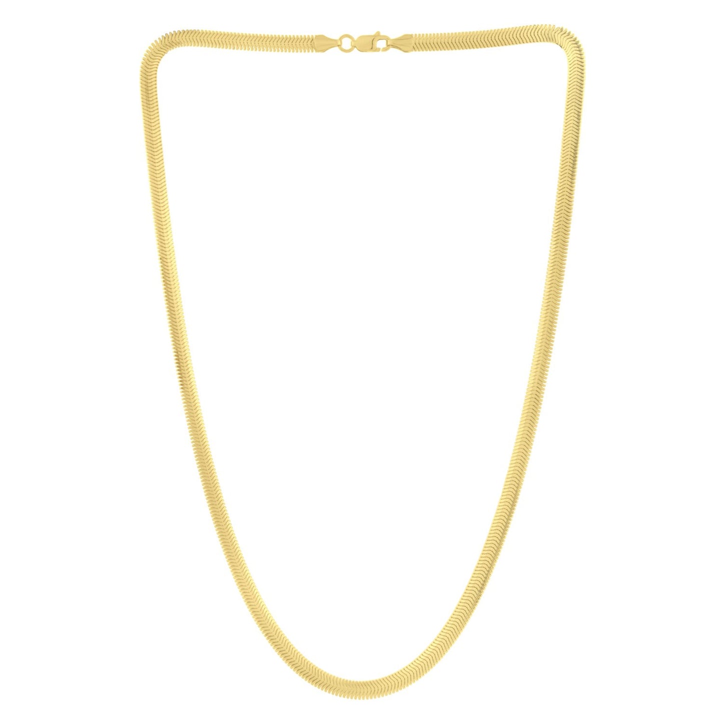 14K Yellow Gold Oval Snake Chain (4.40 mm)