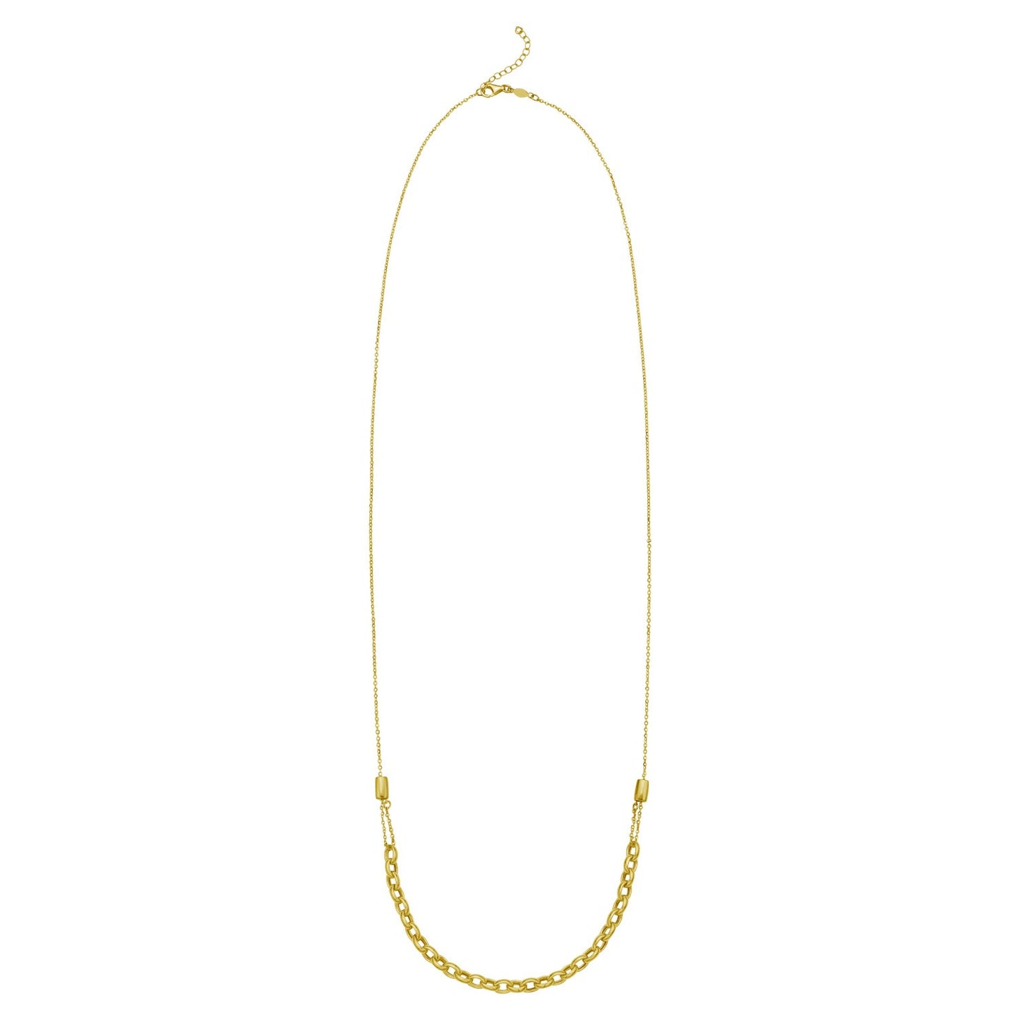 14K Yellow Gold Adjustable Rolo Link Necklace