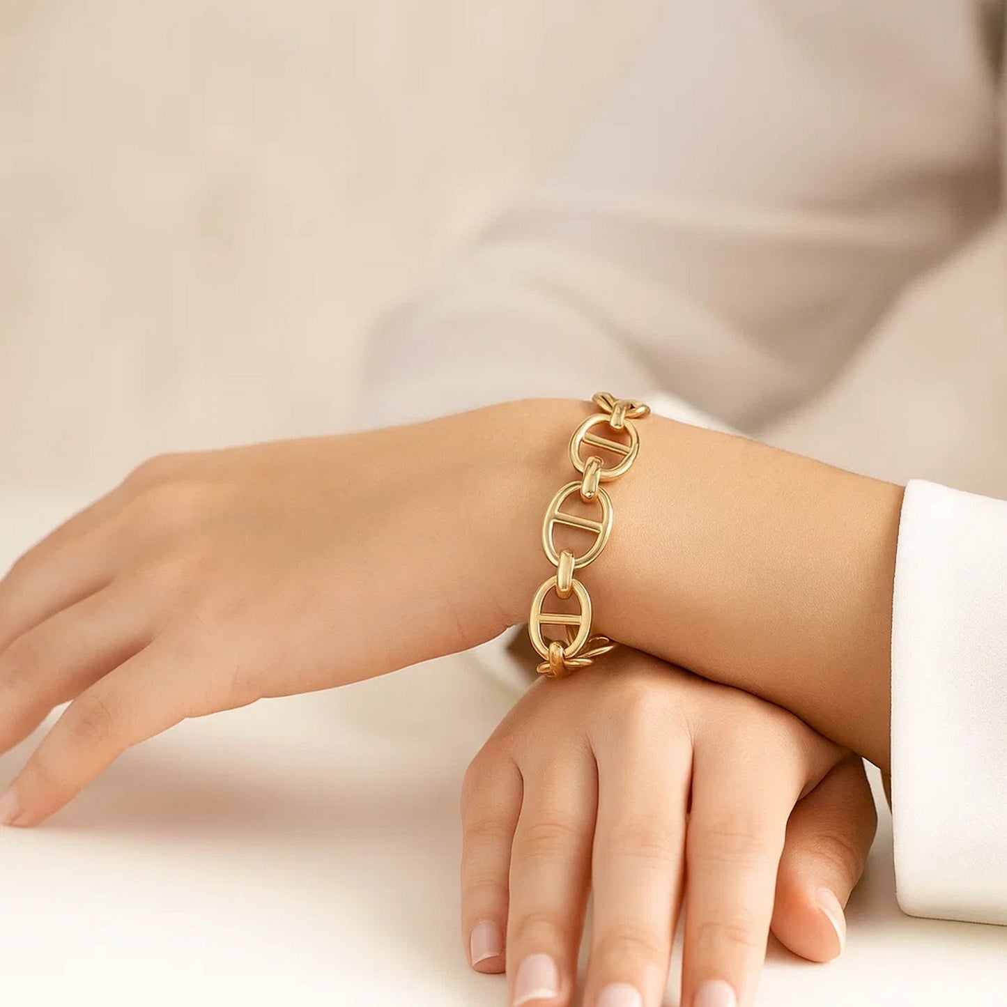14k Yellow Gold High Polish Mariner Link Bracelet (13.80 mm)