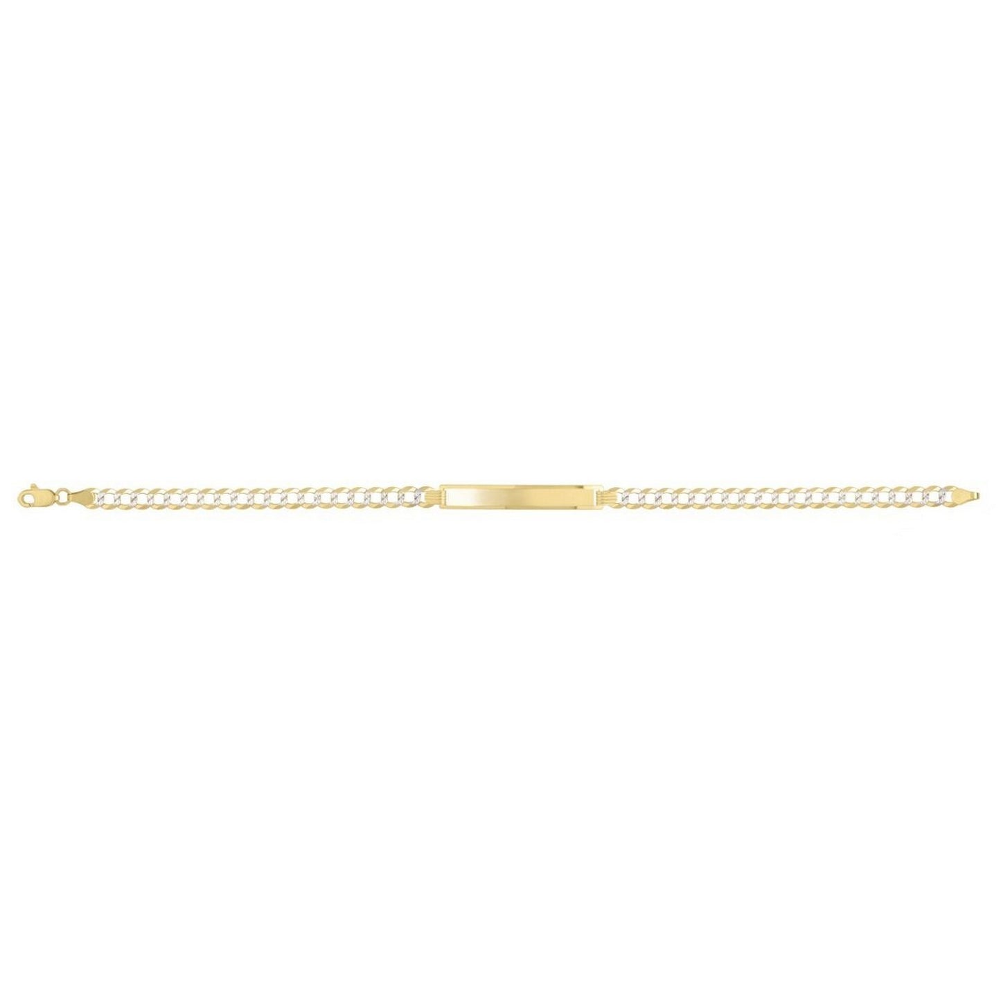 14k Yellow Gold Pave Curb ID Bracelet (5.00 mm)