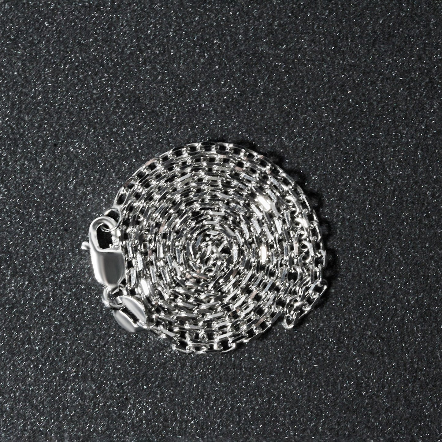 18k White Gold Diamond Cut Cable Link Chain (1.90 mm)