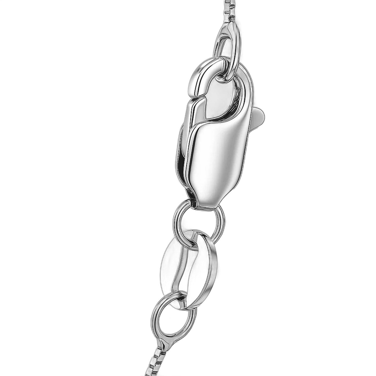 14k White Gold Classic Box Chain (0.68 mm)