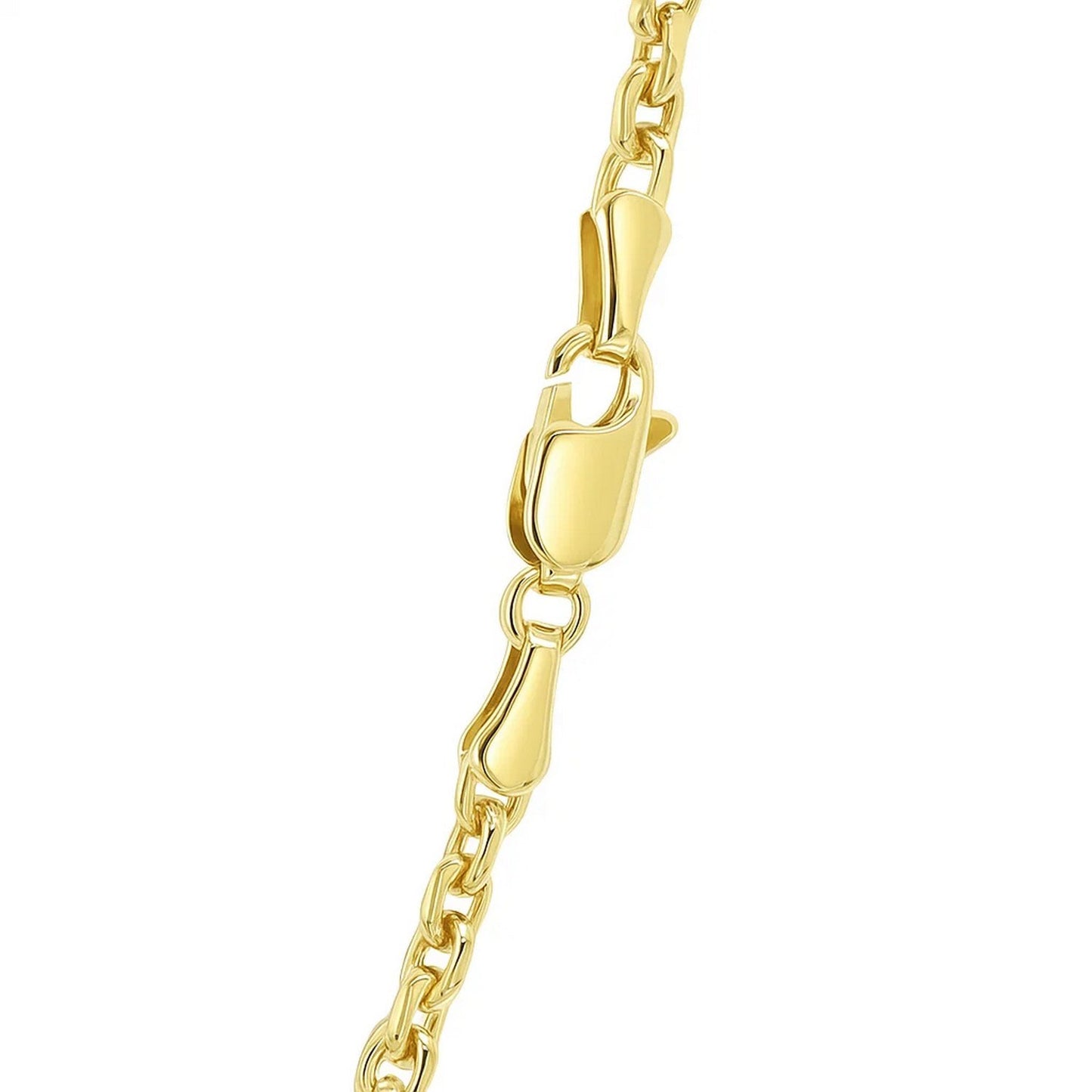 14k Yellow Gold Diamond Cut Cable Link Chain (3.70 mm)