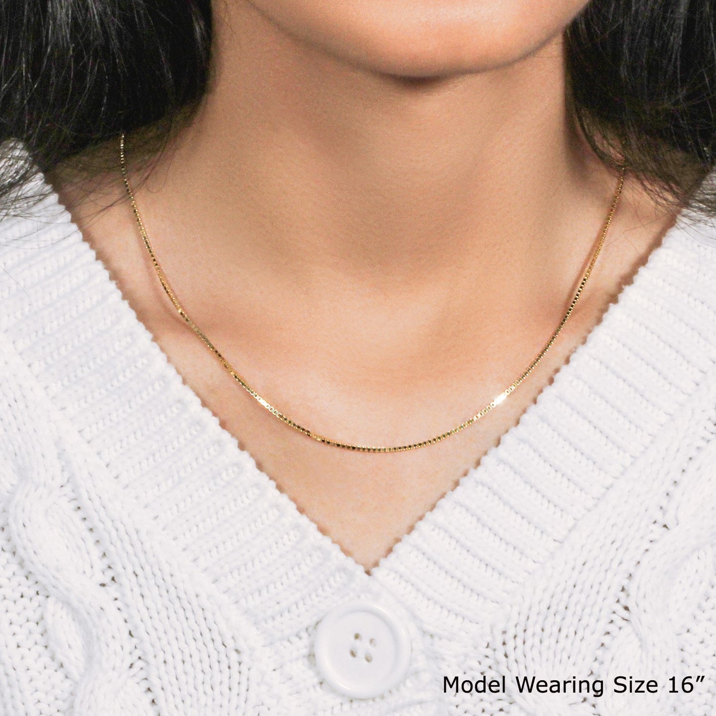 14k Yellow Gold Classic Box Chain (1.1 mm)