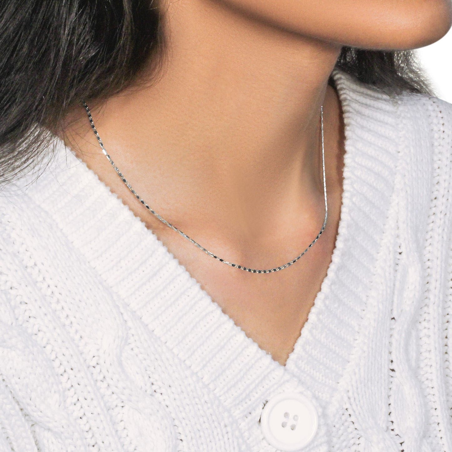 14k White Gold Lumina Pendant Chain (1.00 mm)