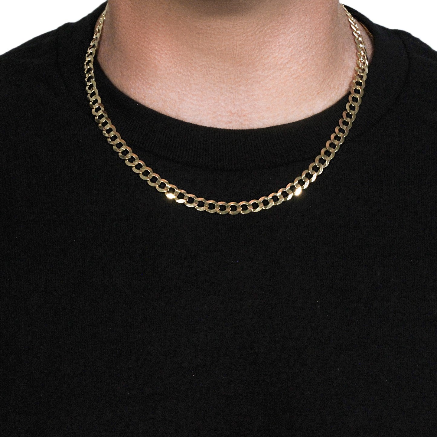 10k Yellow Gold Curb Chain (7.00 mm)