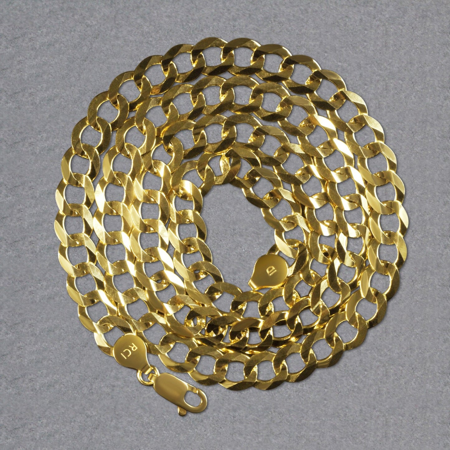10k Yellow Gold Curb Chain (7.00 mm)