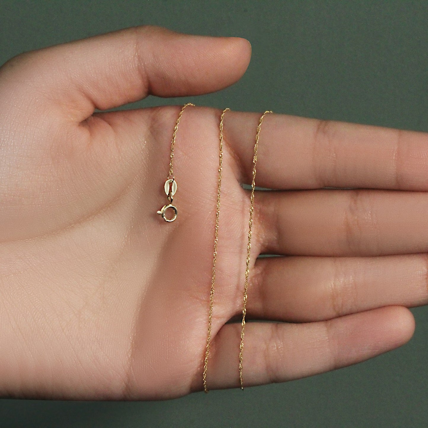 14k Yellow Gold Singapore Chain 0.81 mm