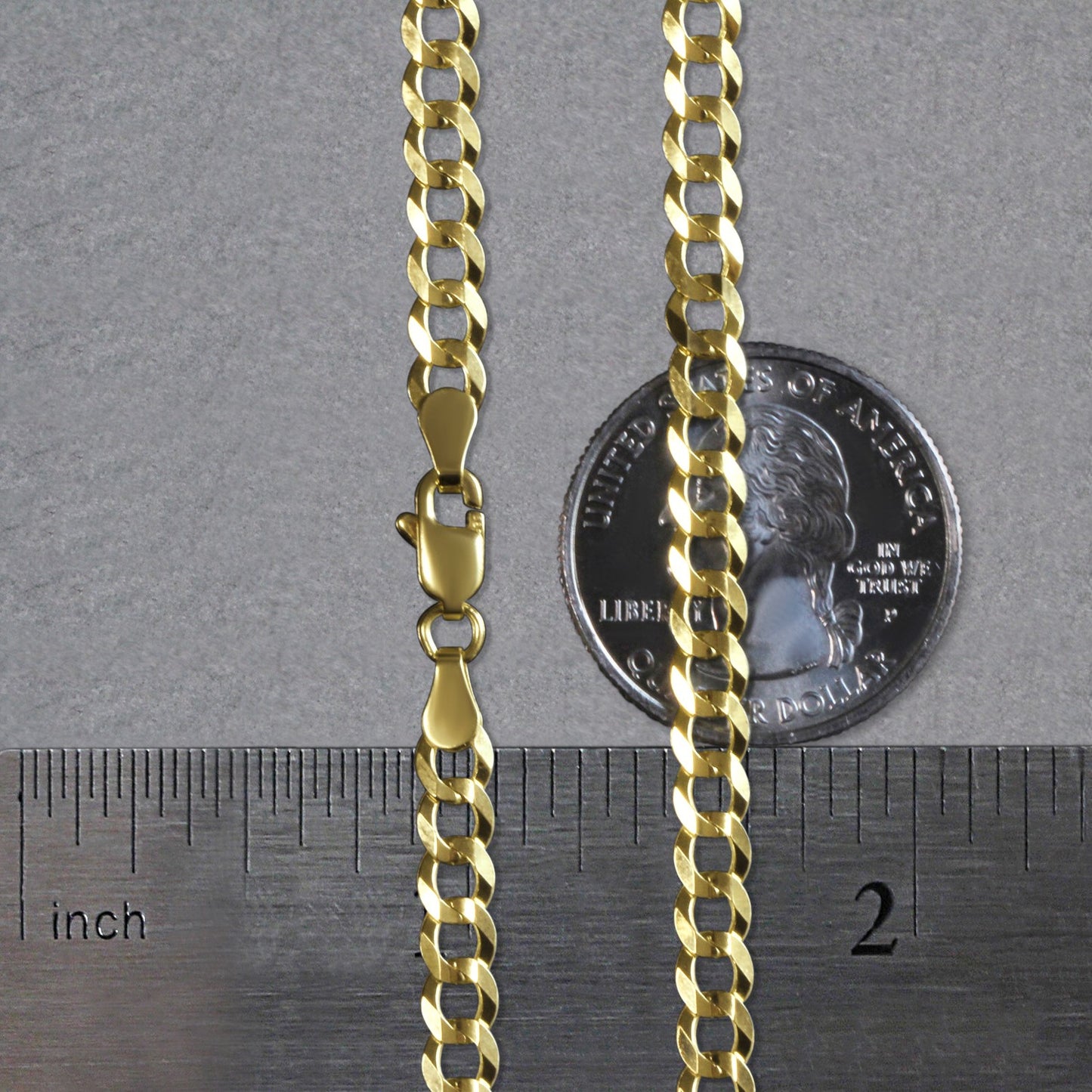 10k Yellow Gold Curb Chain (4.70 mm)