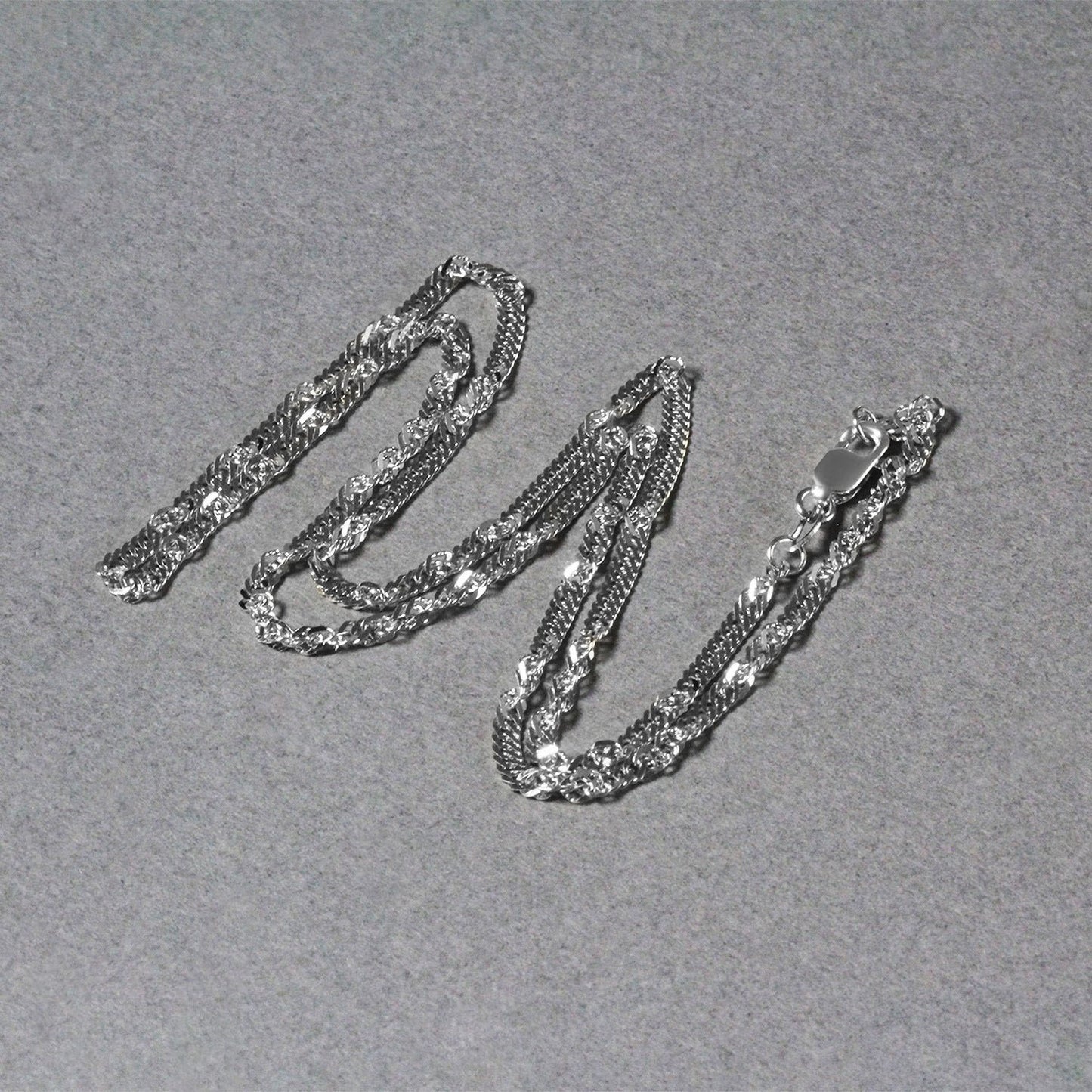 14k White Gold Singapore Chain (2.10 mm)