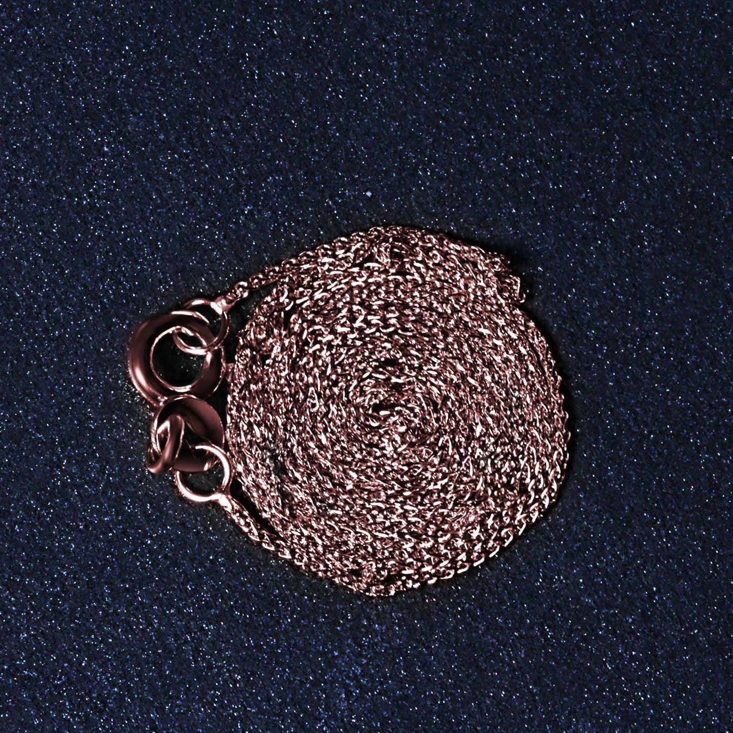 14k Rose Gold Diamond Cut Round Wheat Chain (0.70 mm)