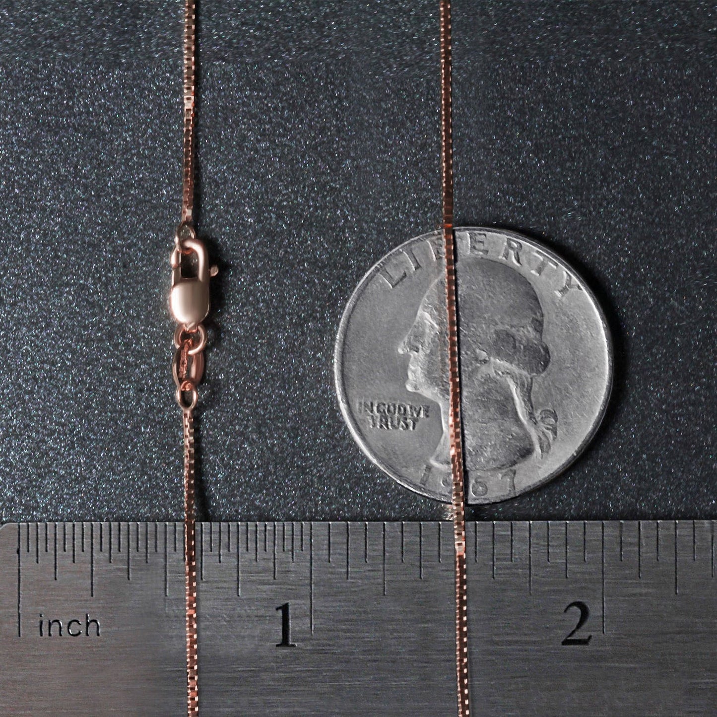 14k Rose Gold Classic Box Chain (0.73 mm)