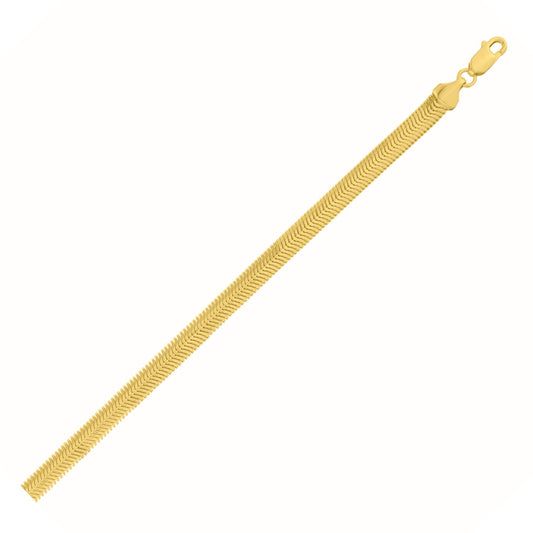 14K Yellow Gold Oval Snake Chain (5.30 mm)