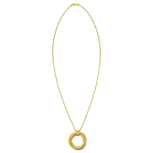 14K Yellow Gold Interlocking Large Trinity Necklace