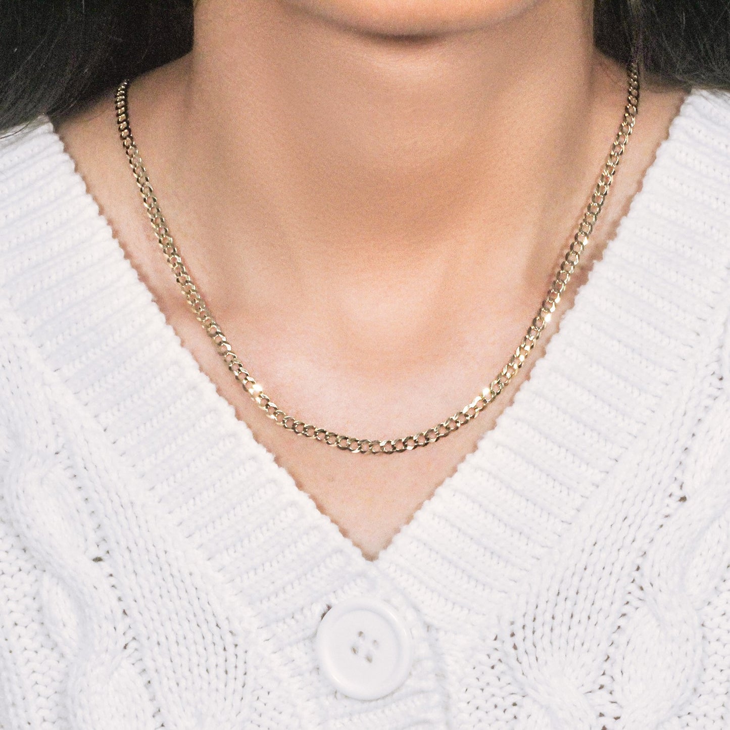 10k Yellow Gold Curb Chain (3.60 mm)