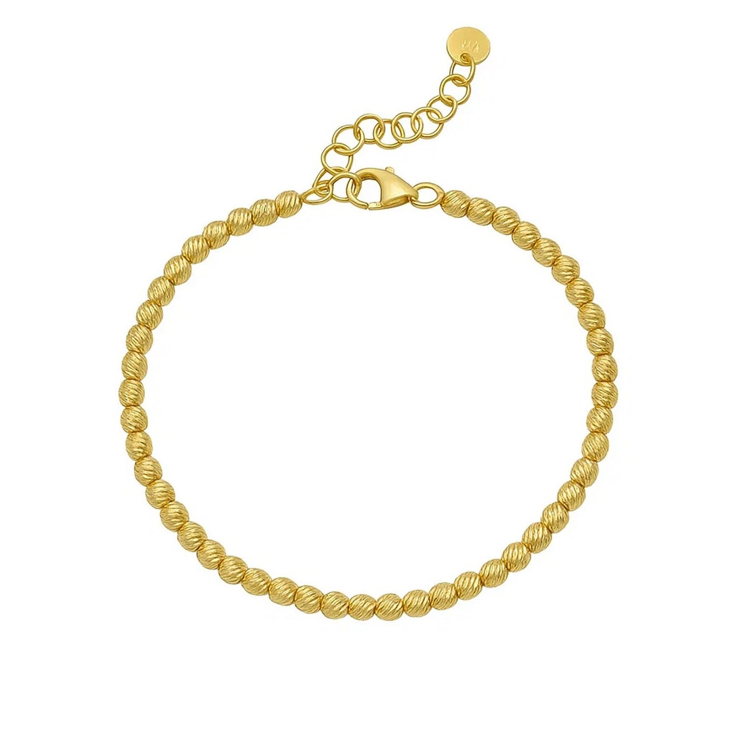 14K Yellow Gold Bead Bracelet (3.00 mm)