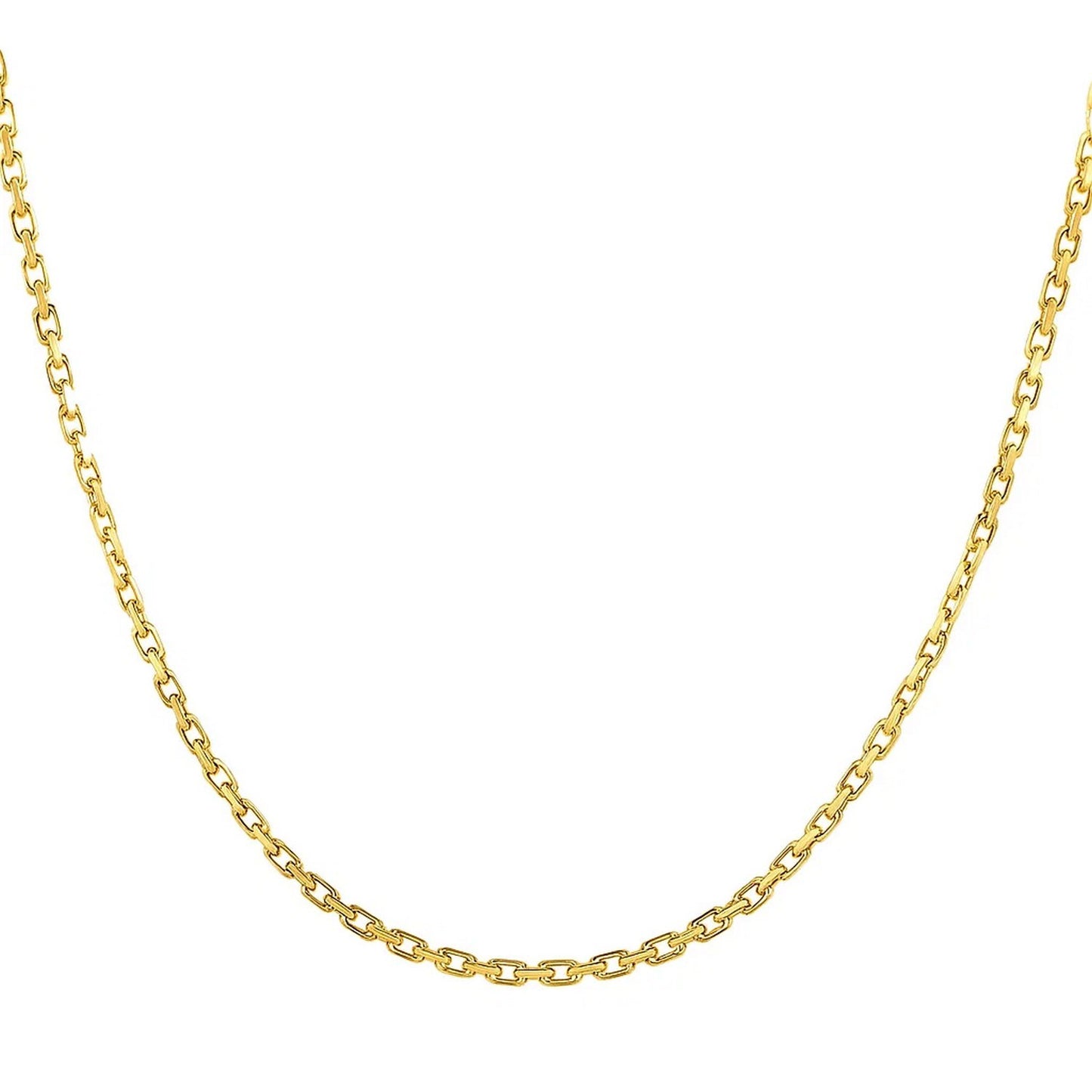 14k Yellow Gold French Cable Link Chain (2.50 mm)