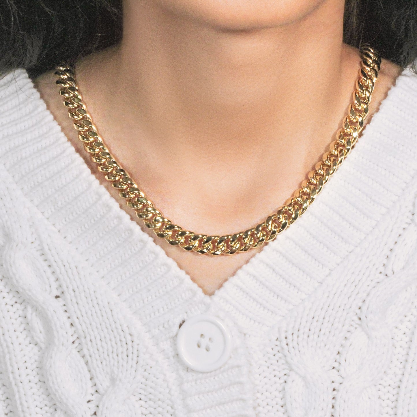 10k Yellow Gold Semi Solid Miami Cuban Chain (9.10 mm)