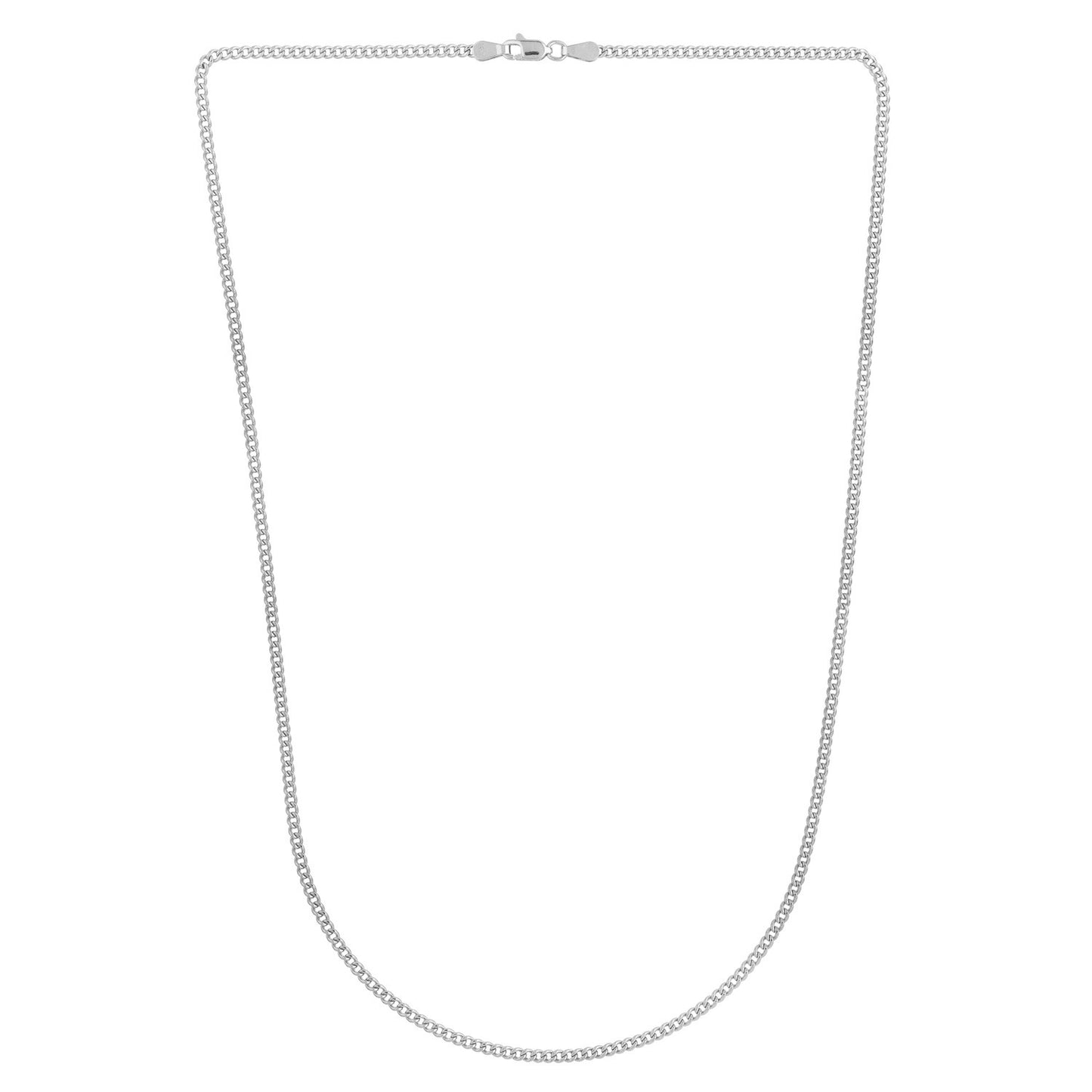 14k White Gold Light Gourmette Chain (2.20 mm)