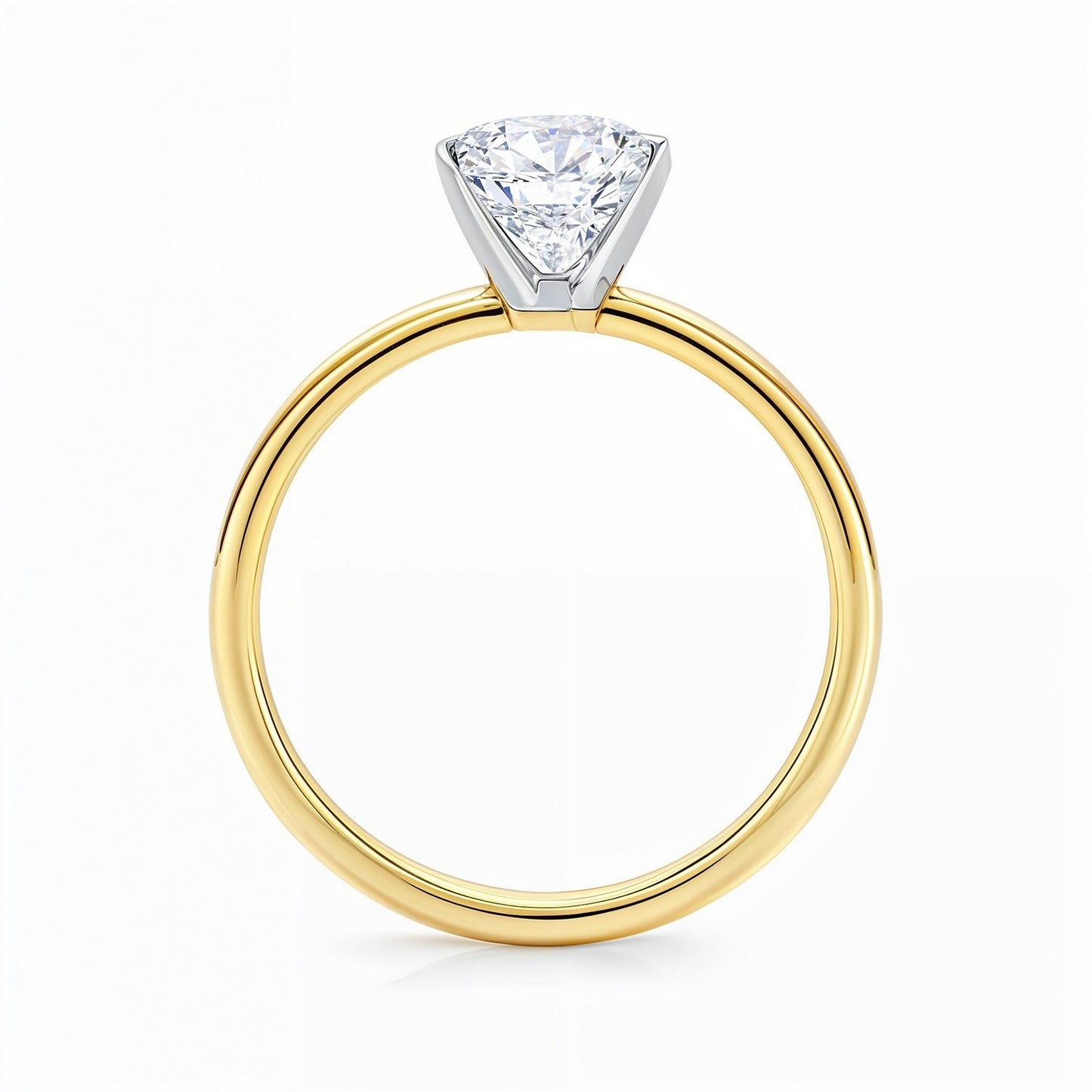 3 Carat Radiant Lab Grown IGI G/VS1 Diamond Solitaire Ring in 14K Yellow Gold