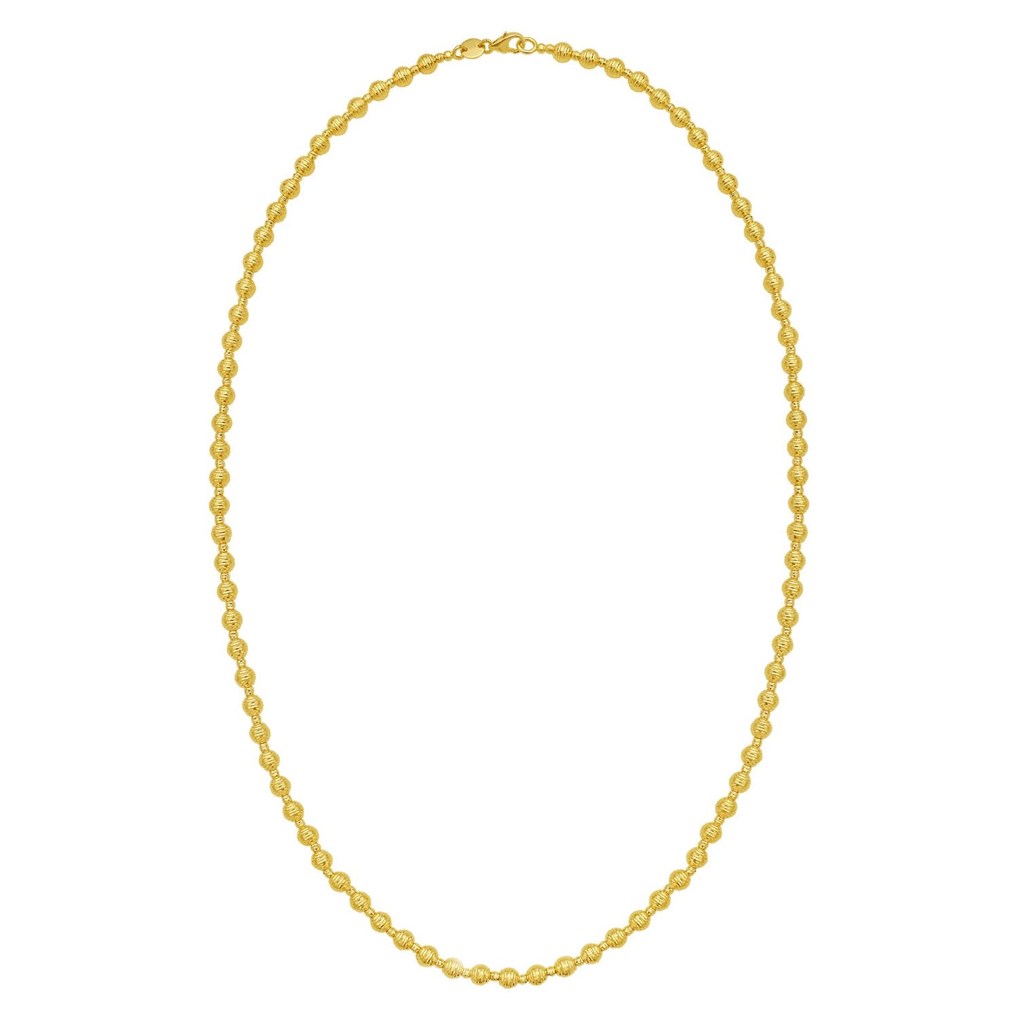 14K Yellow Gold Disco Diamond Cut Bead Chain (4.00 mm)