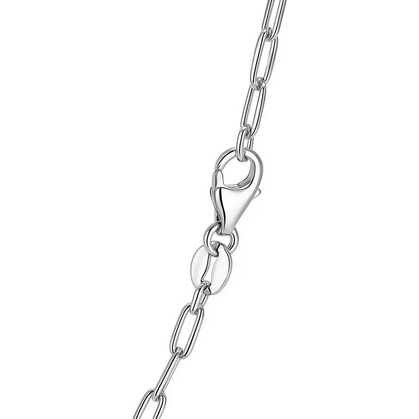 14K White Gold Fine Paperclip Chain (1.50 mm)