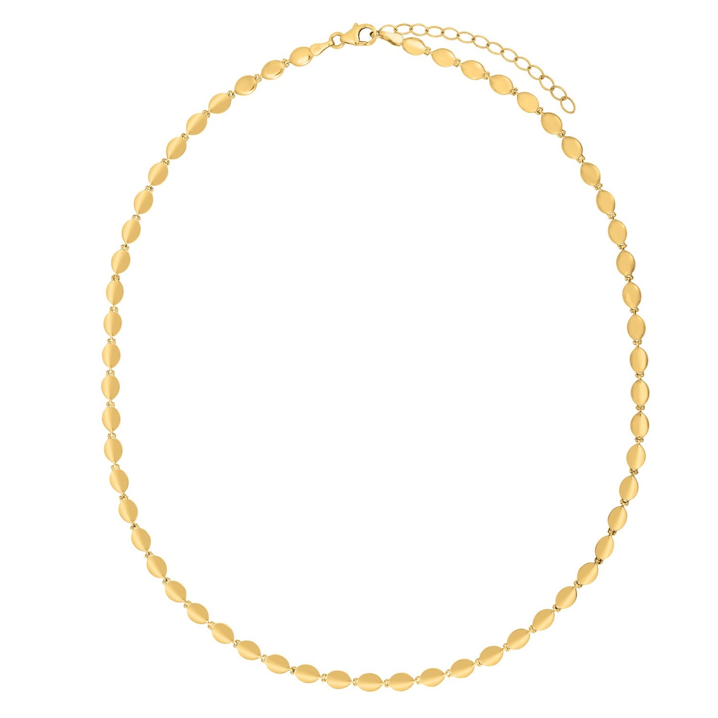 14K Yellow Gold Pebble Bead Chain (4.00 mm)