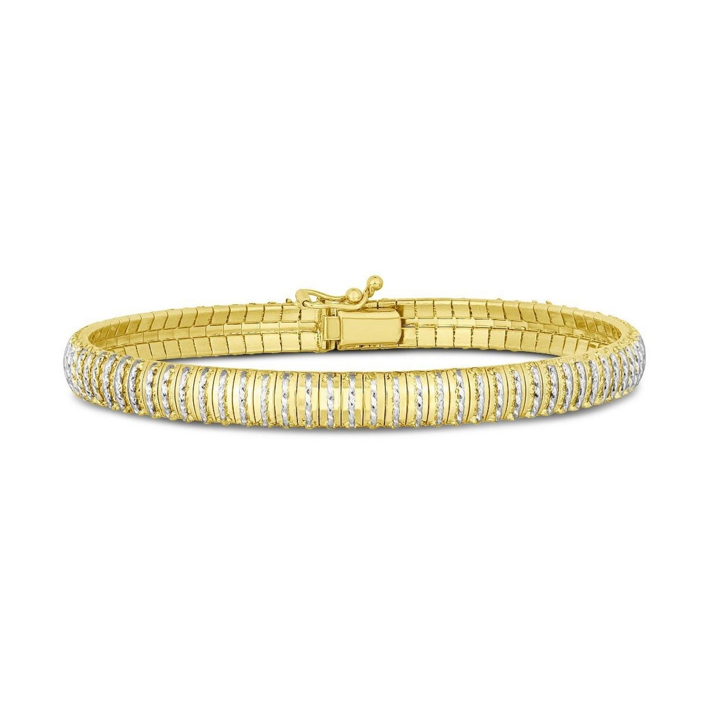 14k Yellow Gold Diamante Flex Bracelet (5.80 mm)
