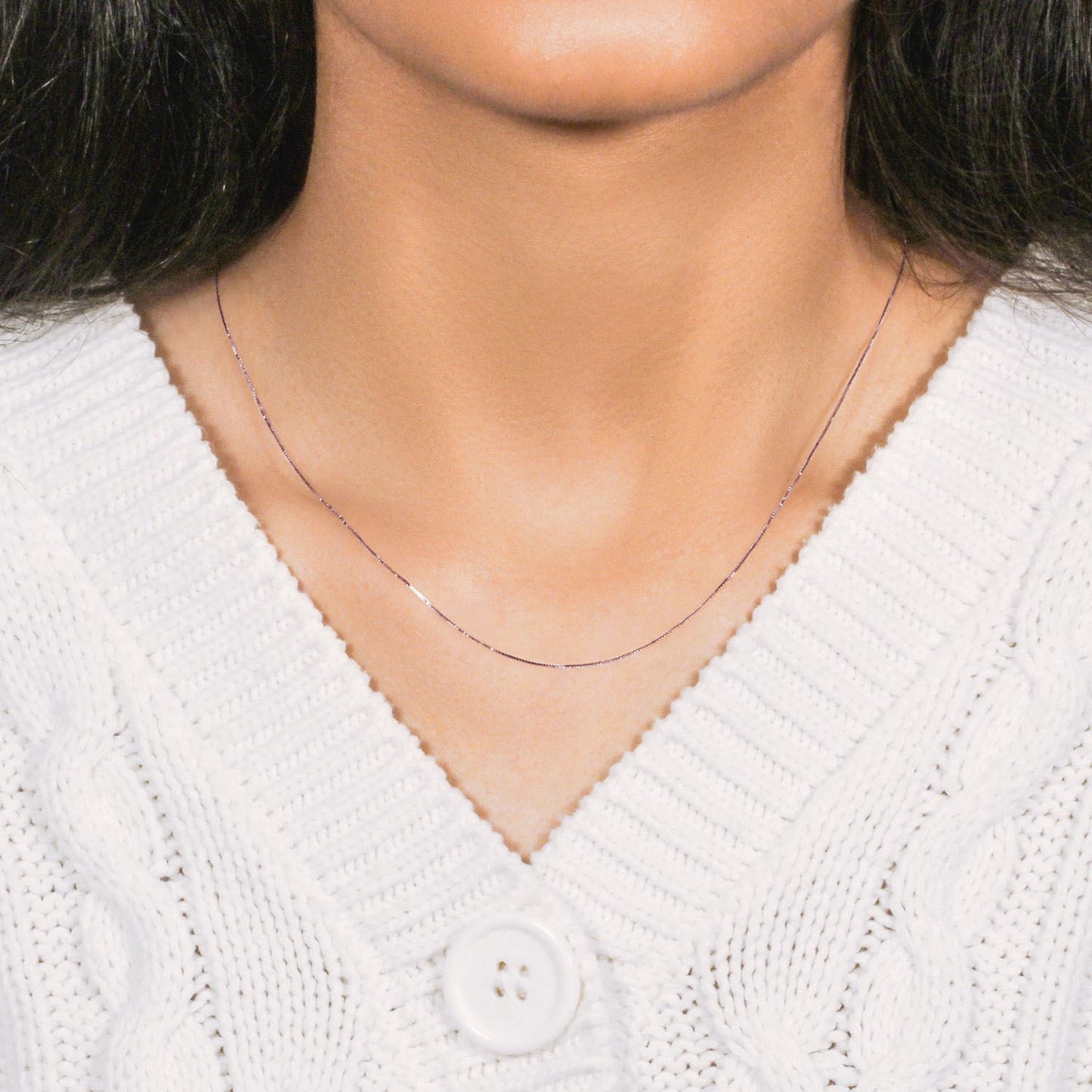 18k Rose Gold Classic Box Chain (0.60 mm)