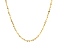 10K Yellow Gold Hollow Diamond Cut Rope Chain (2.00 mm)