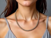 Two Tone Pallina Bead Necklace in 14K Gold