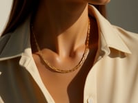 14k Yellow Gold Paperclip Chain Necklace
