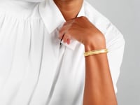 Smooth Surface Pallina Cuff Bangle in 14K Yellow Gold (9.00 mm)
