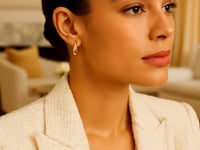 Medium Tapered Hoop Earrings in 14K Yellow Gold 