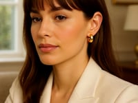 14k Yellow Gold Small Puffy Hoops